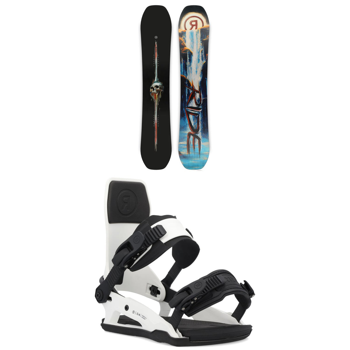 Ride Shadowban Snowboard + C-6 Snowboard Bindings 2025
