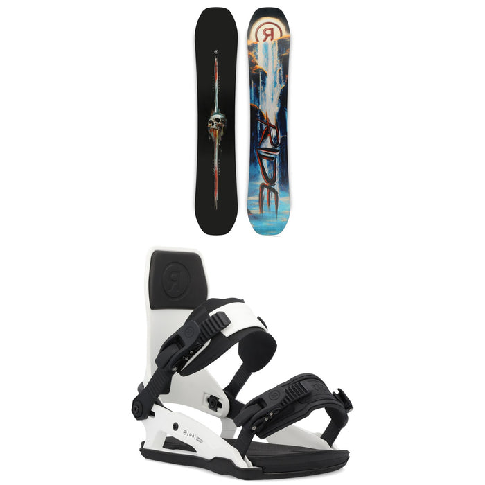 Ride Shadowban Snowboard + C-6 Snowboard Bindings 2025