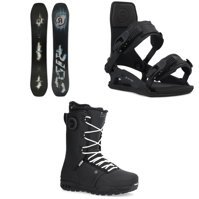 Ride Algorythm Snowboard + C-6 Snowboard Bindings + Fuse Snowboard Boots 2025