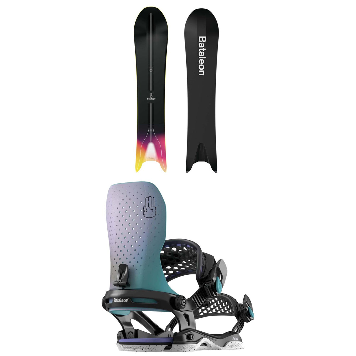 Bataleon Surfer Snowboard + Astro Asymwrap Snowboard Bindings 2025