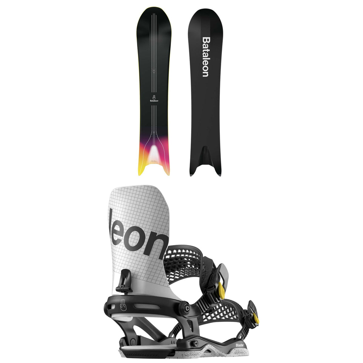 Bataleon Surfer Snowboard + Blaster Asymwrap Snowboard Bindings 2025