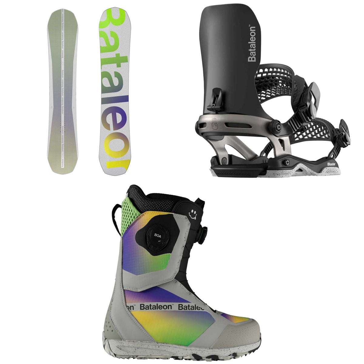 Bataleon Turbo Snowboard + Blaster Asymwrap Snowboard Bindings + Salsa BOA Snowboard Boots 2025
