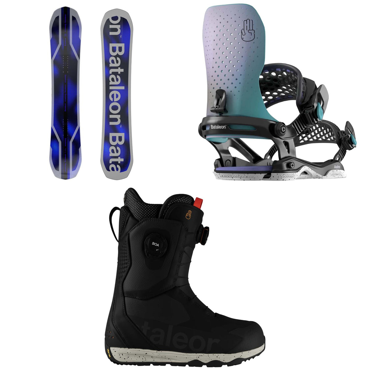 Bataleon Goliath Snowboard + Astro Asymwrap Snowboard Bindings + Acid BOA Snowboard Boots 2025