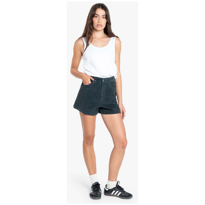 Thrills Erica Cord Shorts - Women's Dark Jade