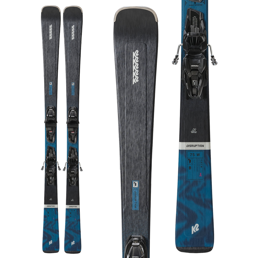 K2 Disruption 75 W Skis + Erp 10 Quikclik Free Bindings