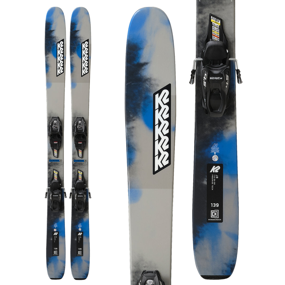 K2 Mindbender Jr Skis + FDT 4.5 Bindings - Kids' 2025