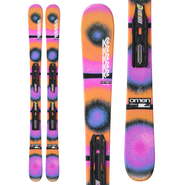 K2 Omen Jr Skis + FDT 4.5 Large Plate Bindings - Kids' 2025