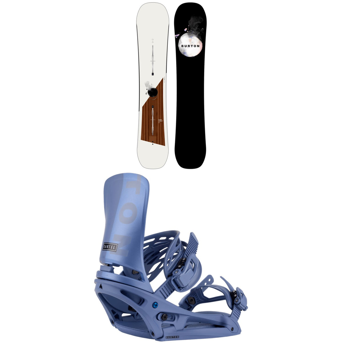 Burton Flight Attendant Snowboard + Cartel EST Snowboard Bindings