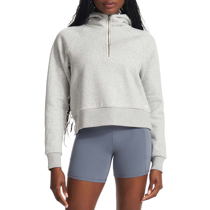Vuori Restore Half Zip Hoodie - Women's Light Heather Grey