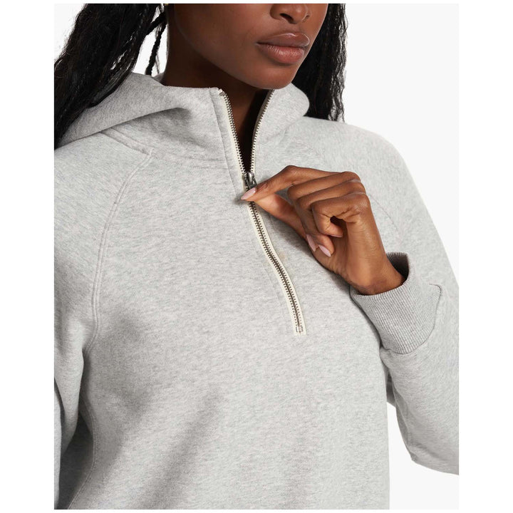 Vuori Restore Half Zip Hoodie - Women's Light Heather Grey
