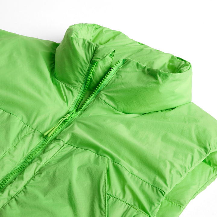 Oyuki Toya Down Insulator Vest - Unisex Highlighter Green