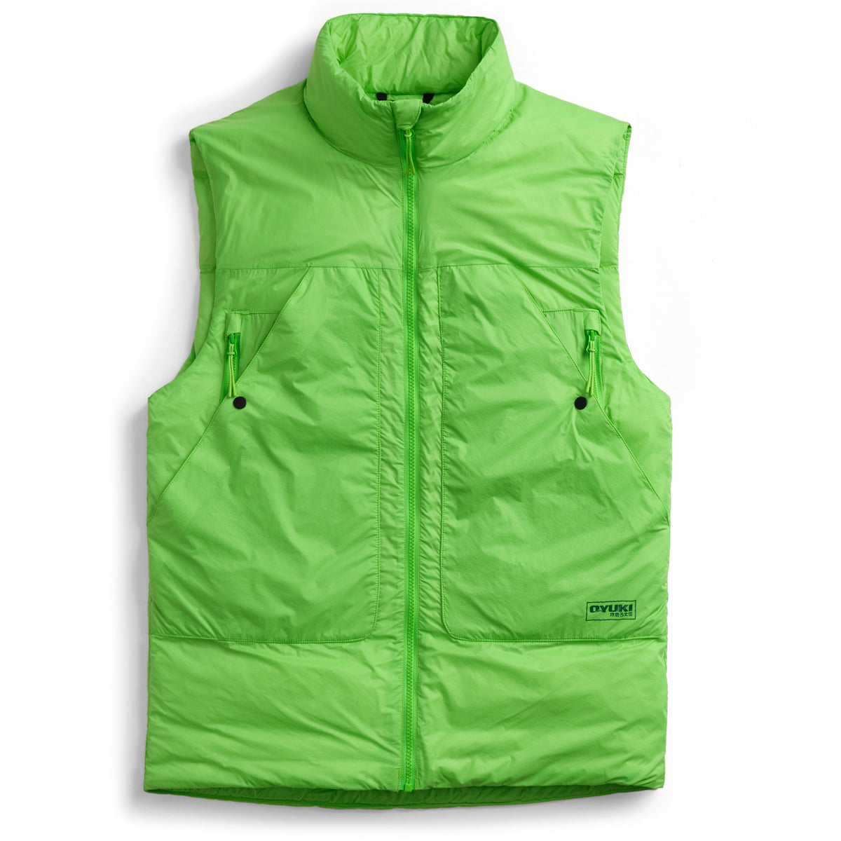 Oyuki Toya Down Insulator Vest - Unisex Highlighter Green