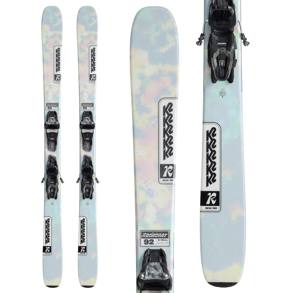 K2 Reckoner 92 W Skis + Squire 10 D Quickclik Bindings 2025