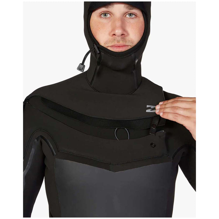 Billabong 5/4 Absolute Plus Chest Zip Hooded Wetsuit Black