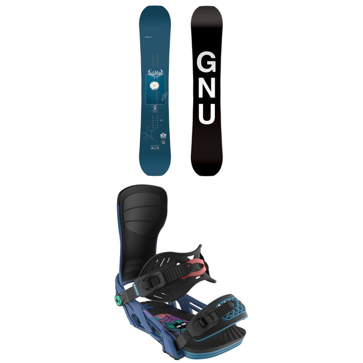 GNU Gloss-C C3 Snowboard + Bent Metal Stylist Snowboard Bindings - Women's 2025