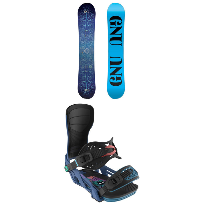 GNU Asym Pro Choice C3 Snowboard + Bent Metal Stylist Snowboard Bindings - Women's 2025