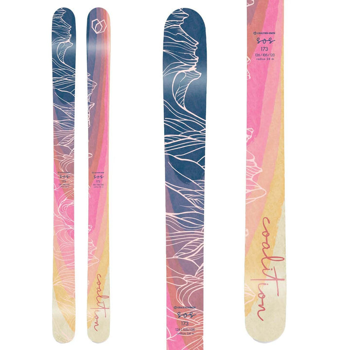 Coalition Snow SOS Skis + Salomon Strive 12 GW Ski Bindings - Women's 2024