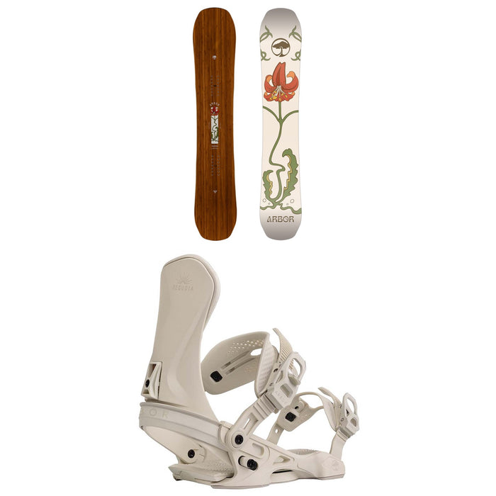 Arbor Swoon Rocker Snowboard + Sequoia Snowboard Bindings - Women's 2025