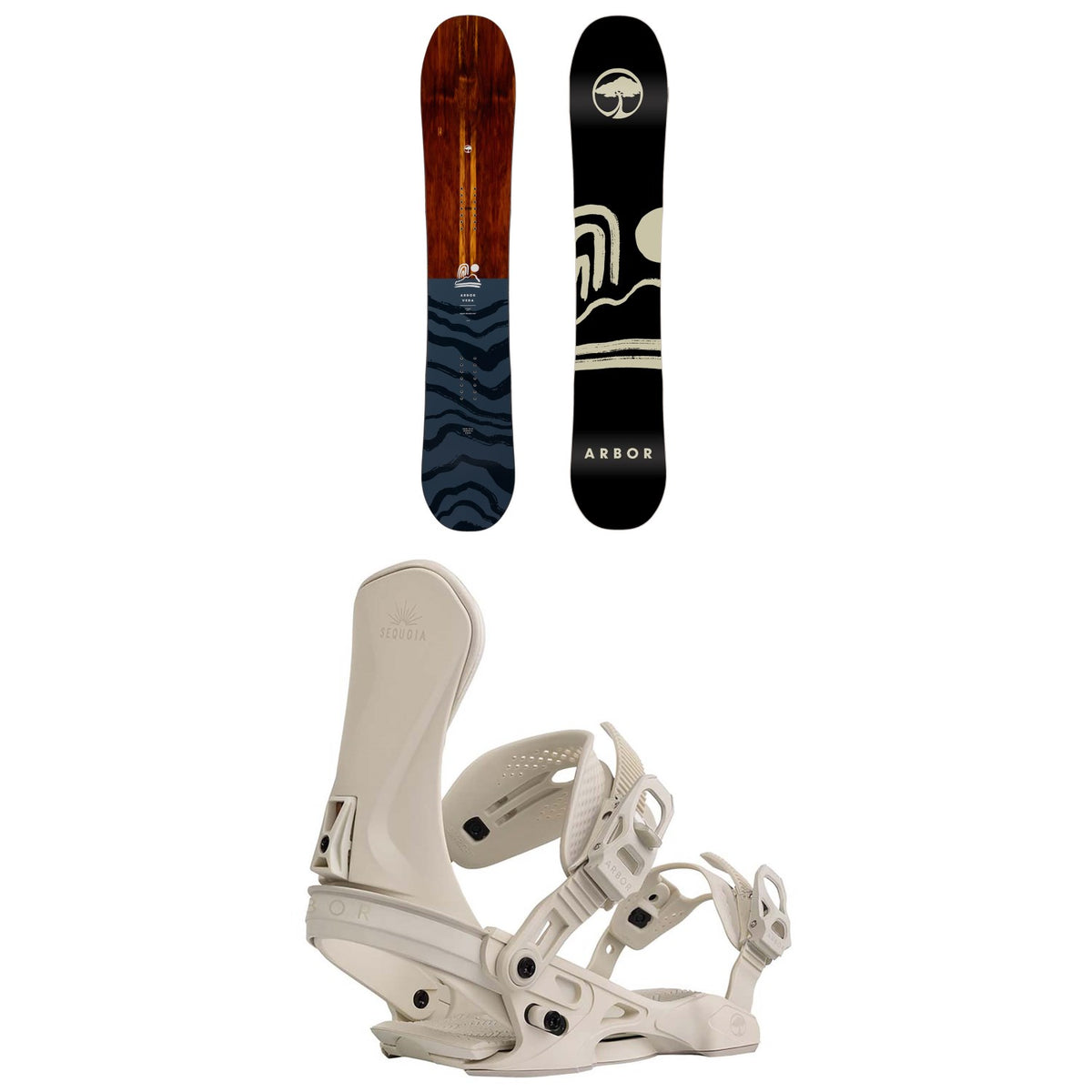 Arbor Veda Snowboard + Sequoia Snowboard Bindings - Women's 2025