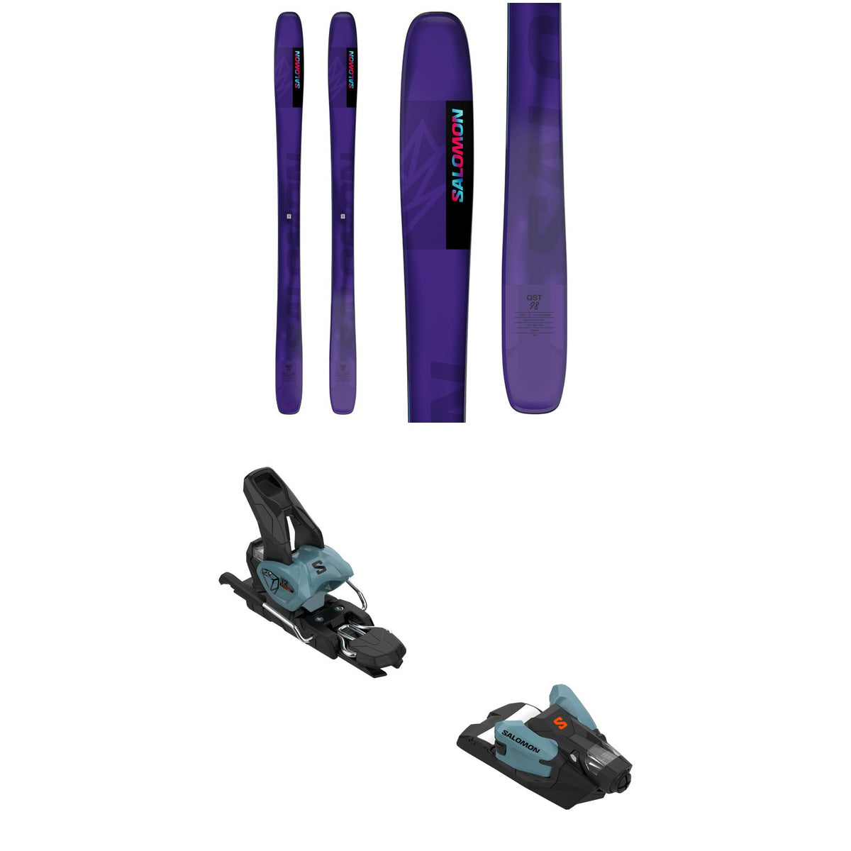 Salomon QST 98 Skis + Salomon Strive 12 GW Ski Bindings 2025