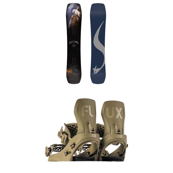 Never Summer Nokhu Snowboard + Flux CV Snowboard Bindings 2025