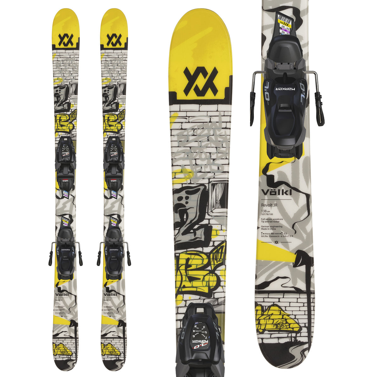 Völkl Revolt Jr Urban Skis + vMotion 7.0 Jr Bindings - Kids' 2025