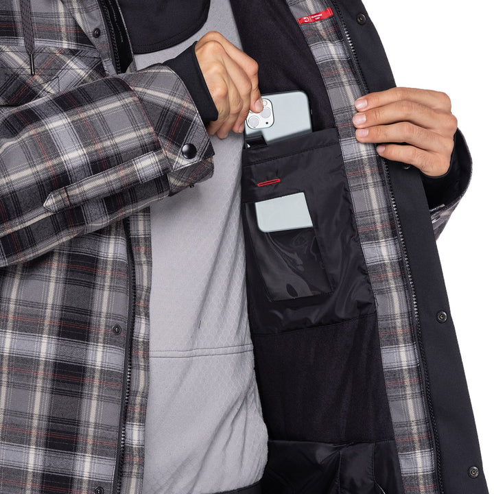 686 Woodland Insulated Jacket - Men's Charcoal Plaid 2023