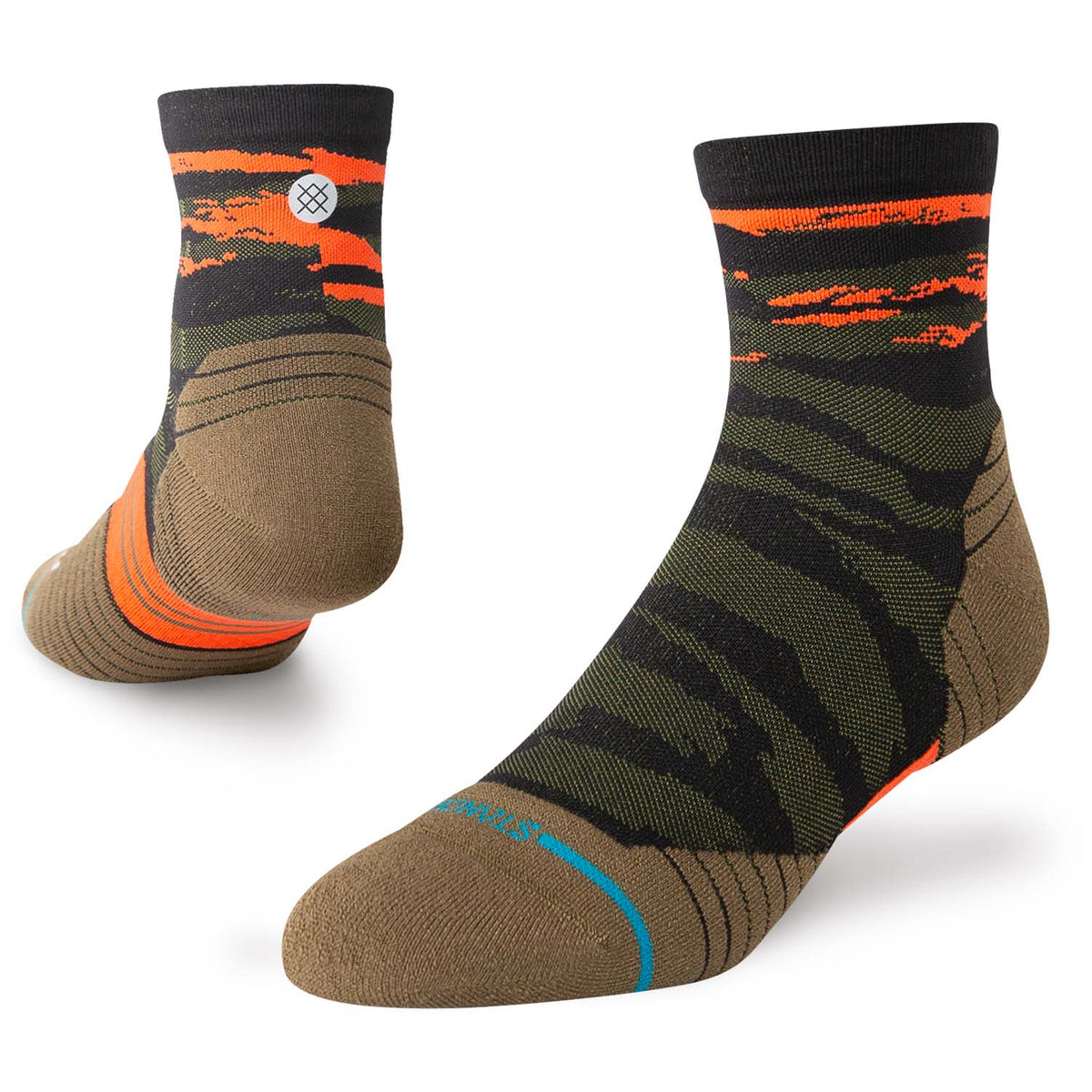 Stance Primal Light Quarter Socks Olive