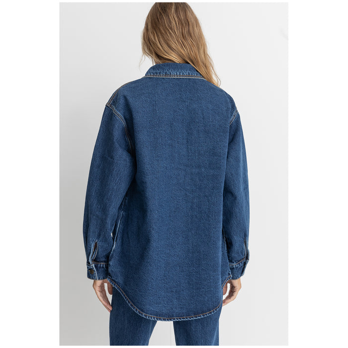Rhythm Oversized Denim Shacket - Women's Dark Wash
