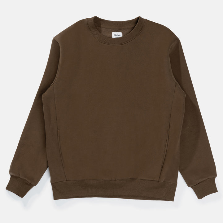 Rhythm Classic Fleece Crew - Men's Chocolate