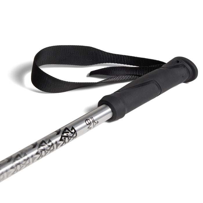 evo Way Up Adjustable Ski Poles Silver Crown