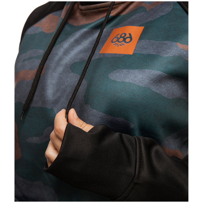 686 Bonded Fleece Pullover Hoodie - Women's Red Clay Waterland Camo
