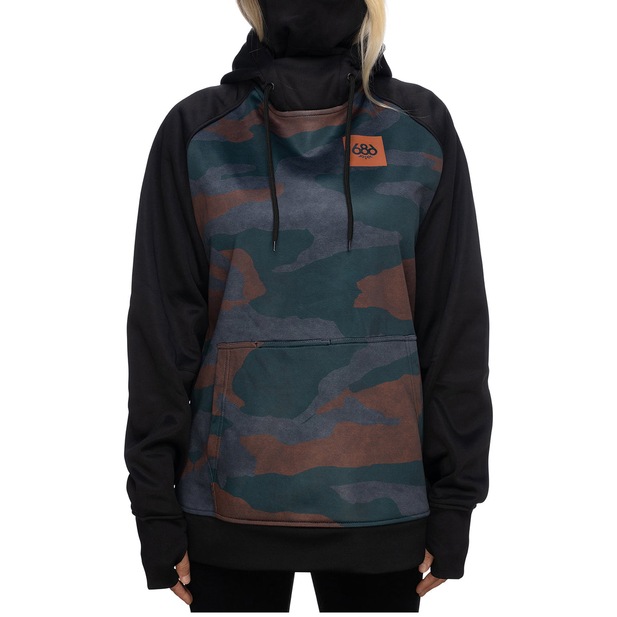 686 Bonded Fleece Pullover Hoodie - Women's Red Clay Waterland Camo