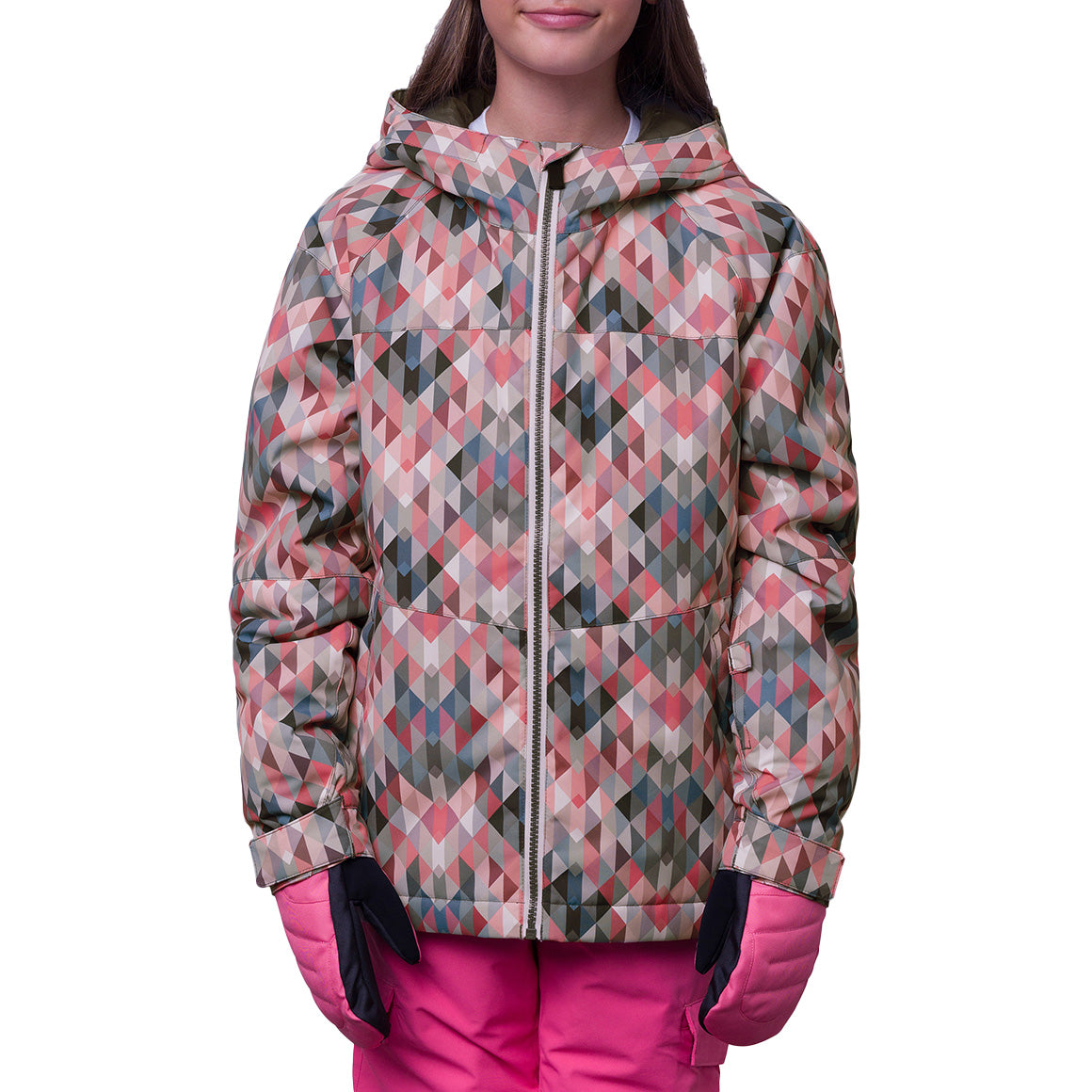 686 Athena Insulated Jacket - Girls' Guava Kaleidoscope