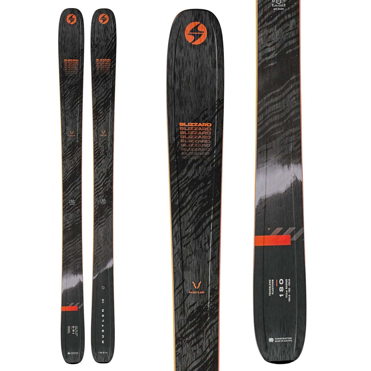 Blizzard Rustler 10 Skis + Marker Griffon 13 ID Ski Bindings 2024