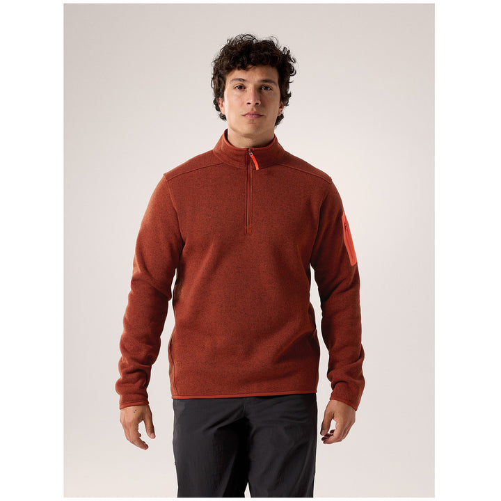 Arc'teryx Covert 1/2 Zip Fleece - Men's Sequoia Heather/Solaris