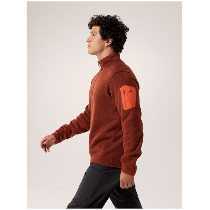 Arc'teryx Covert 1/2 Zip Fleece - Men's Sequoia Heather/Solaris
