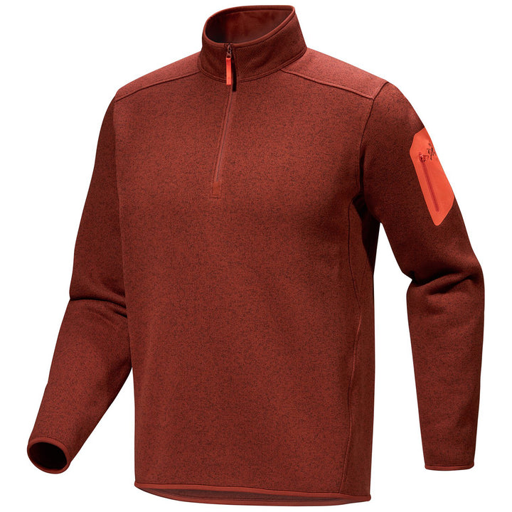 Arc'teryx Covert 1/2 Zip Fleece - Men's Sequoia Heather/Solaris
