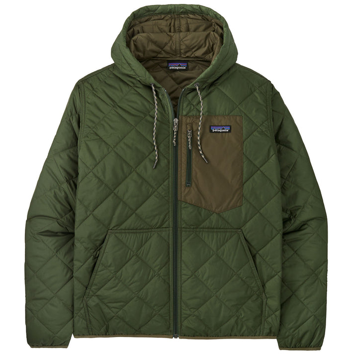 Patagonia Diamond Quilted Bomber Hoodie - Men's Torrey Pine Green
