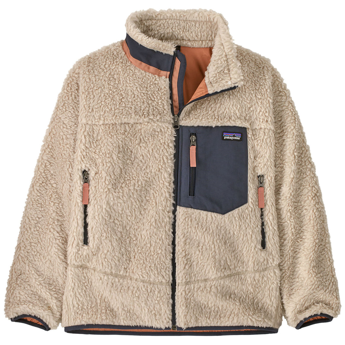 Patagonia Retro-X Jacket - Kids' Natural/Smolder Blue