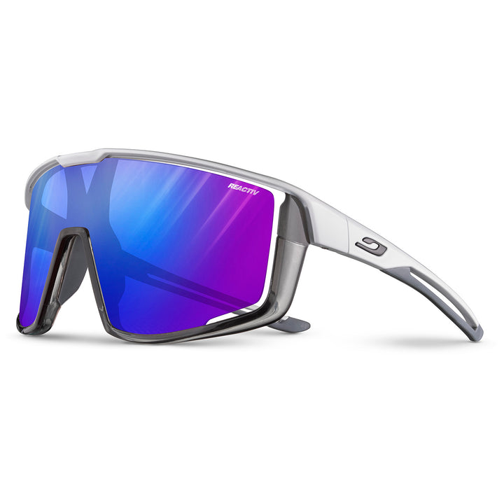 Julbo Fury Reactiv Sunglasses Matte White/Translucent Gray REACTIV 1-3 High Contrast