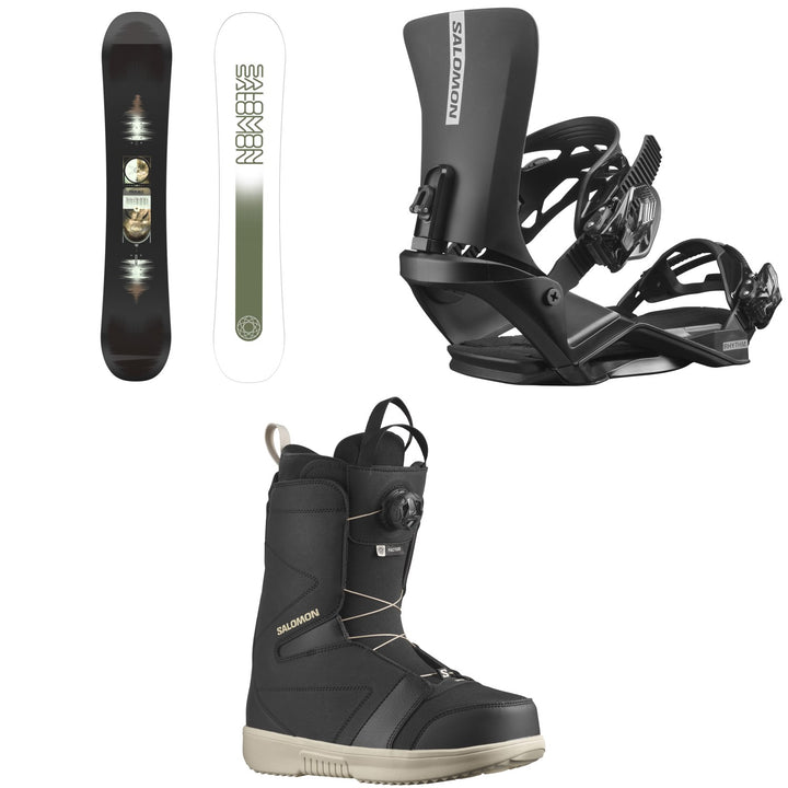 Salomon Pulse Snowboard + Rhythm Snowboard Bindings + Faction Boa Snowboard Boots 2026