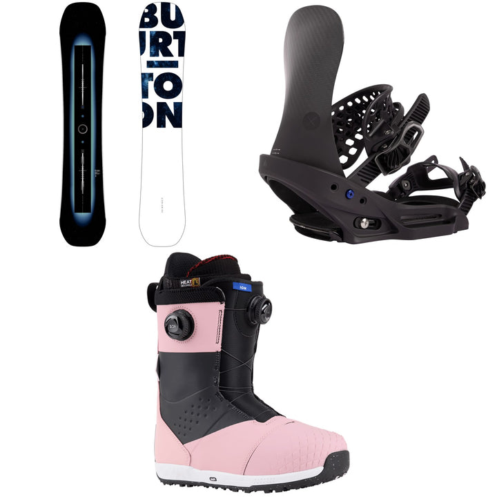 Burton Custom X Flying V Snowboard + X EST Snowboard Bindings + Ion Boa Snowboard Boots
