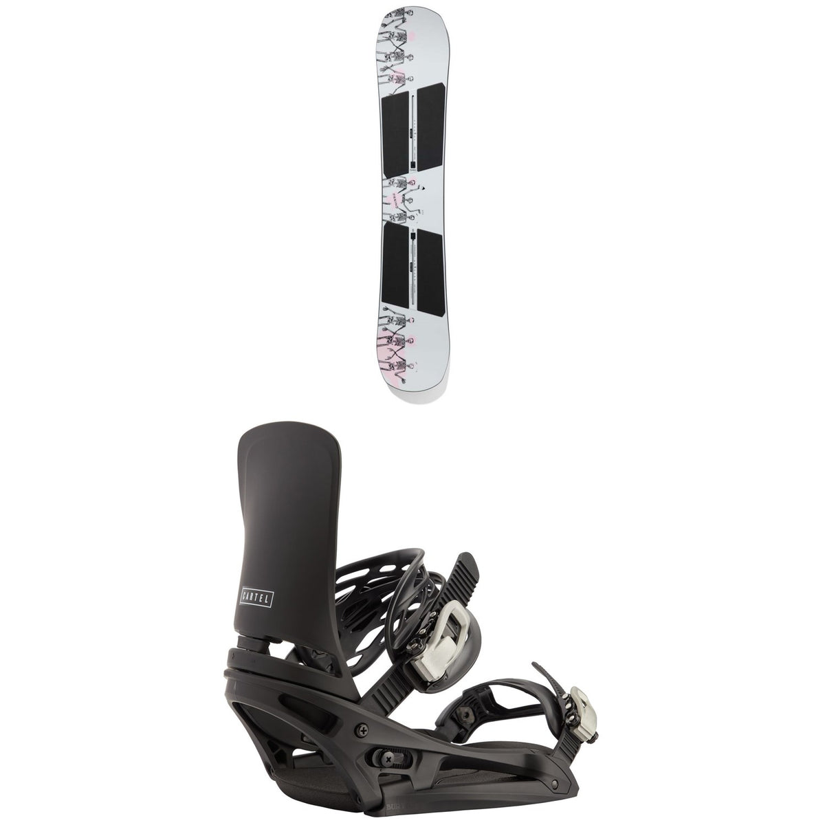 Burton Rewind Snowboard + Cartel EST Snowboard Bindings 2025