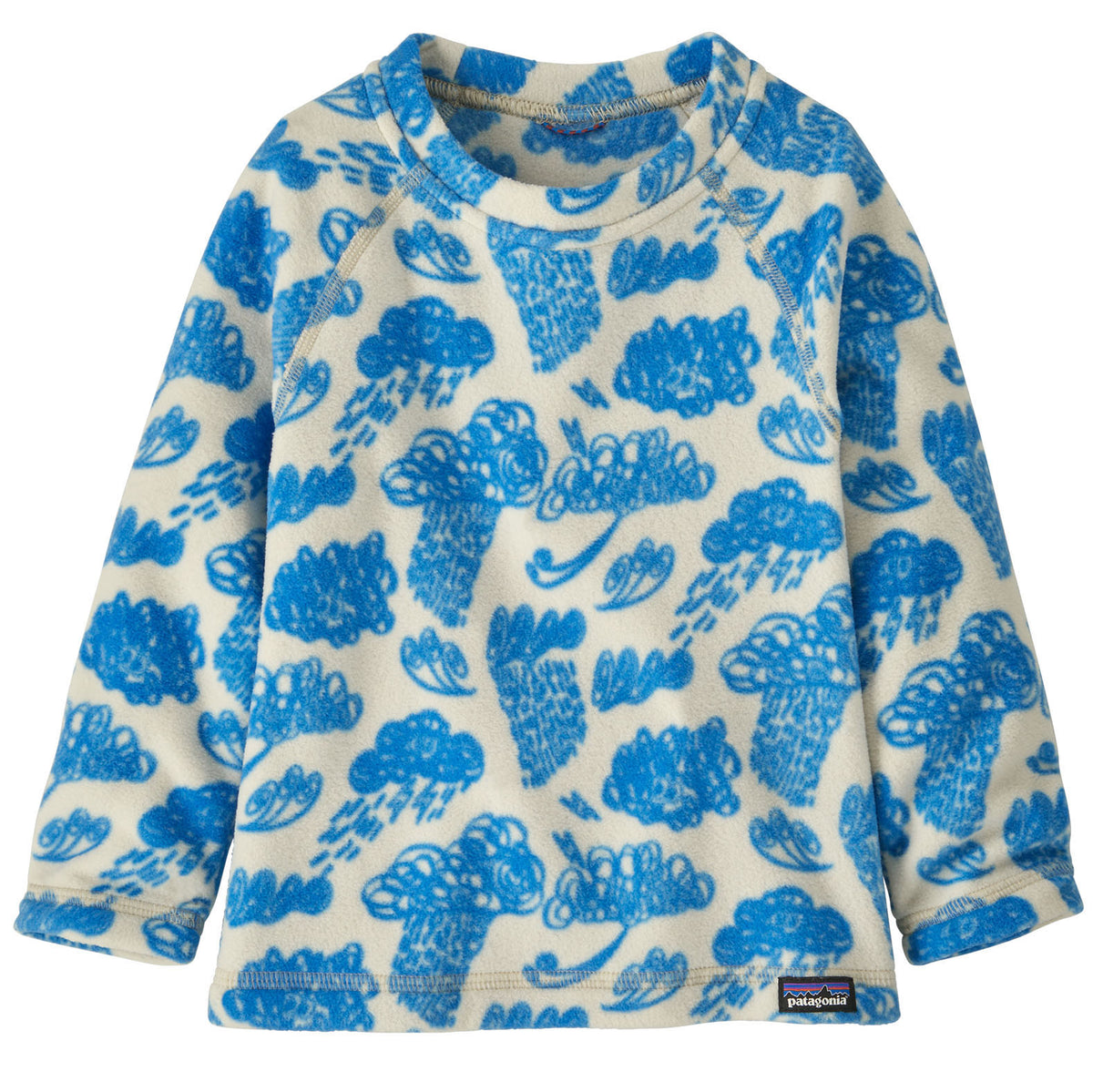 Patagonia Micro D Crew - Toddlers' Windy and Stormy/Dark Natural