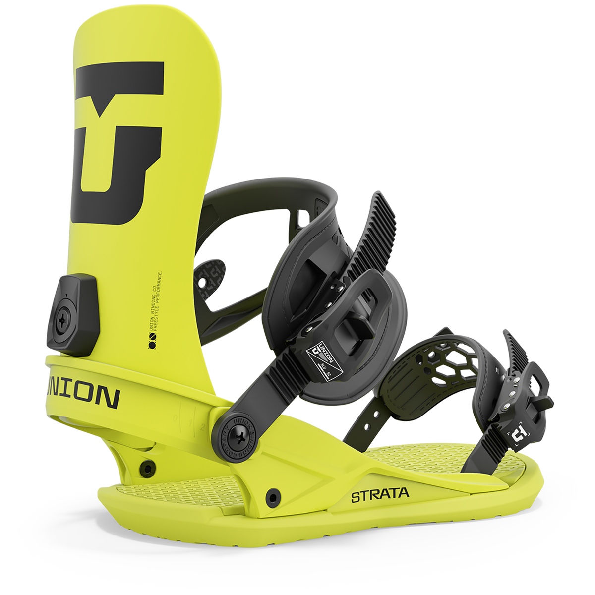 Union Strata Snowboard Bindings 2025 Acid Green