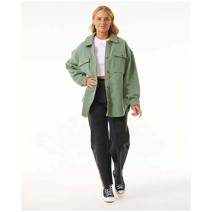 Rip Curl High Tide Fleece Shacket - Women's Sage