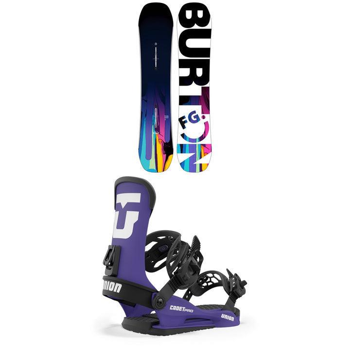 Burton Feelgood Smalls Snowboard + Union Cadet Pro Snowboard Bindings - Kids' 2024