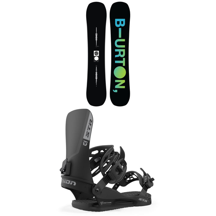 Burton Instigator Flat Top Snowboard + Union STR Snowboard Bindings 2024