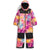 The North Face Freedom Snow Suit - Toddlers' Radiant Poppy Blowing Wind Print